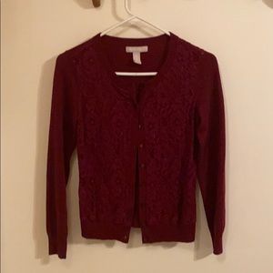 Sm Maroon Banana Republic Cardigan
